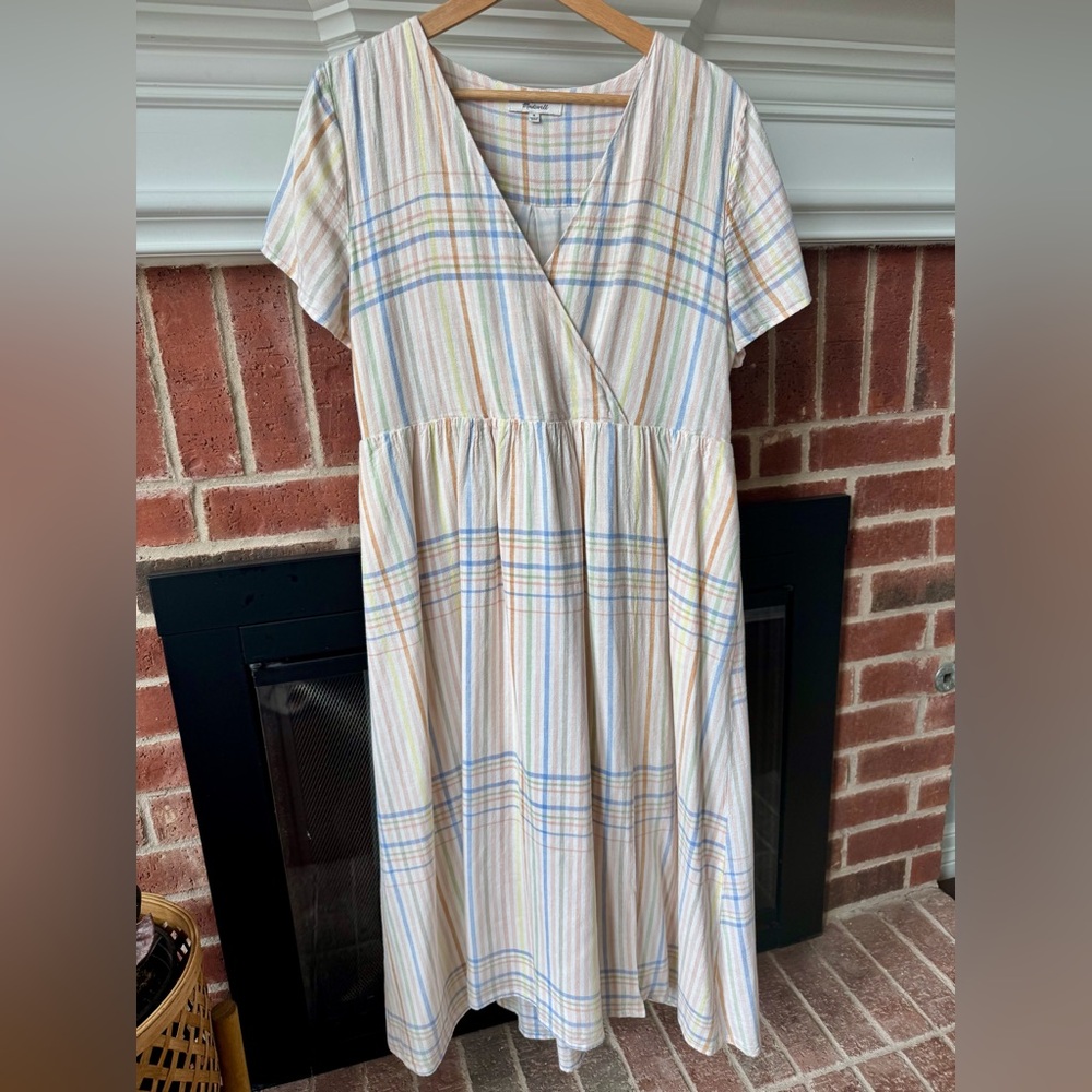 Madewell Linen-Blend Clara Midi Dress